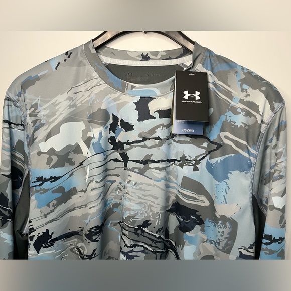 Under Armour Stretch wBreathable Mesh Back Long Sleeved Crew Neck Active Top - Picture 6 of 15